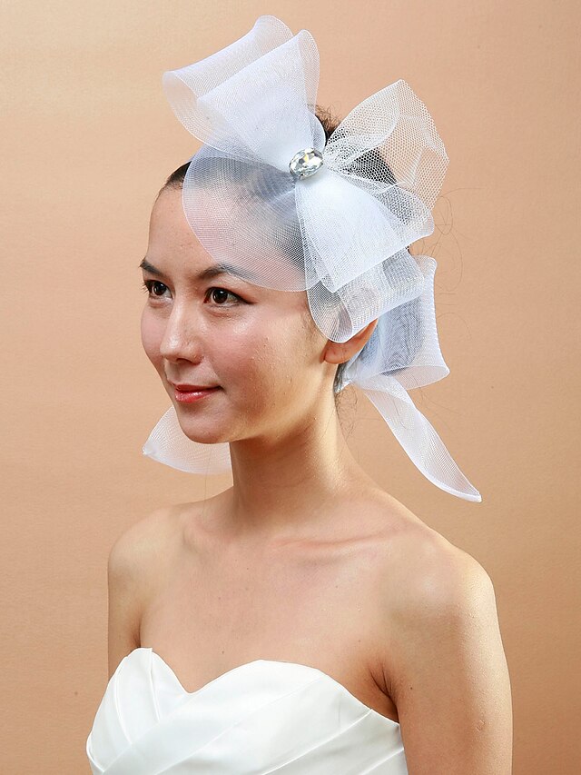 Women's Tulle Rhinestone Headpiece-Wedding Special Occasion Headbands Fascinators