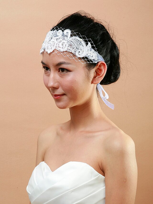  Women's Imitation Pearl Lace Rhinestone Headpiece-Wedding Special Occasion Headbands
