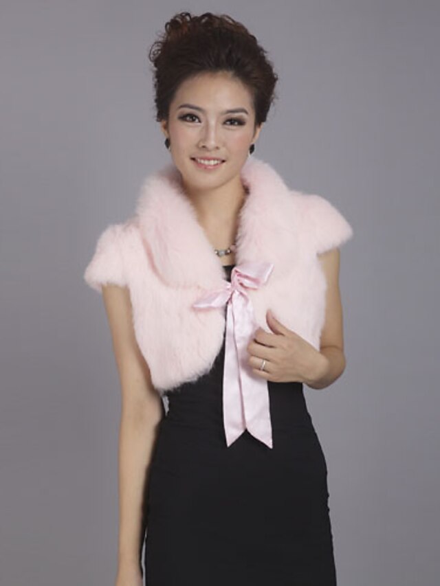  Short Sleeve Feather / Fur Party Evening Wedding  Wraps / Fur Wraps With Shrugs