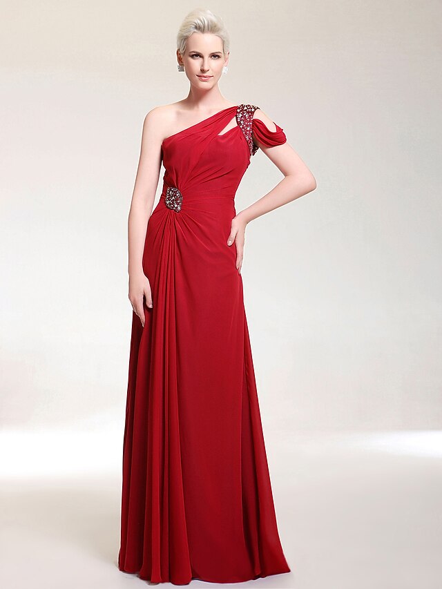 Sheath / Column Celebrity Style Elegant Formal Evening Dress One ...