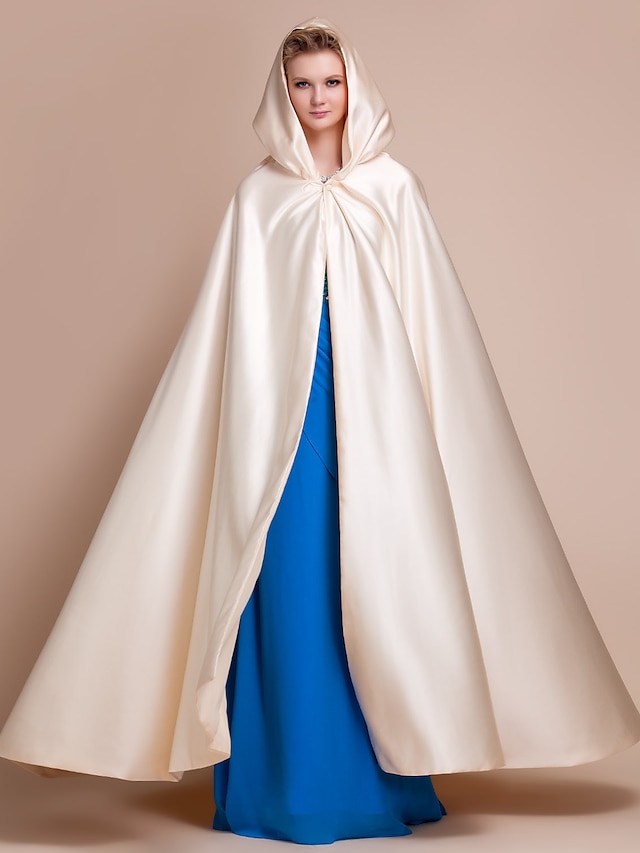 Capes Satin Wedding / Party Evening Wedding Wraps / Hoods \u0026 Ponchos With  Draping / Solid 493129 2021 – $67.79