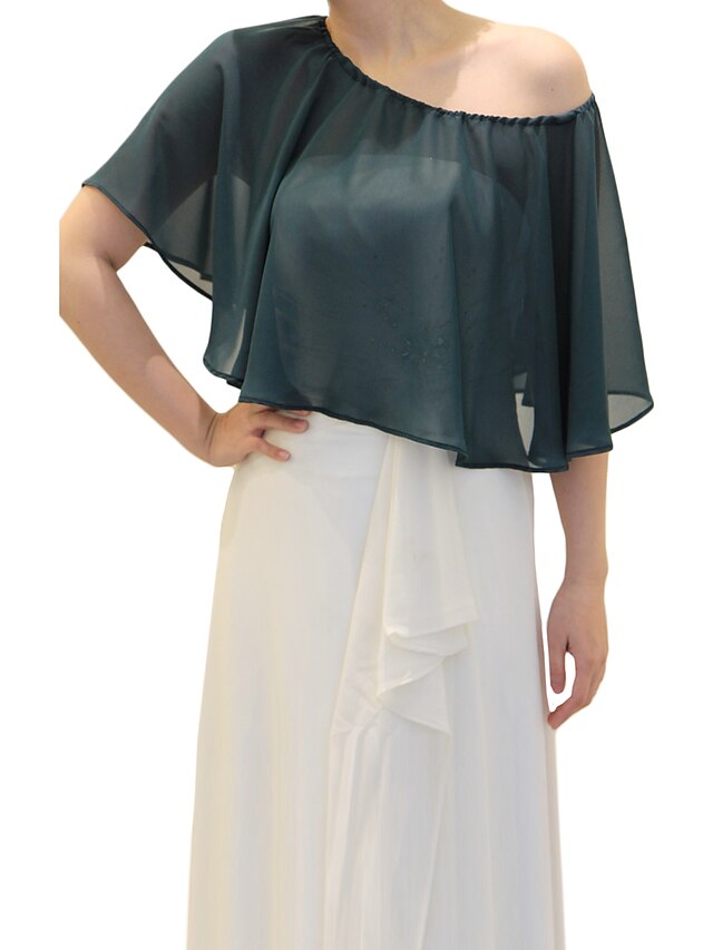  Sleeveless Capelets Chiffon Wedding / Party Evening With