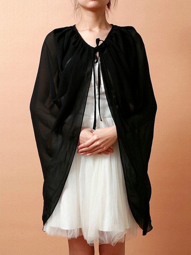  Sleeveless Capes Chiffon Party Evening Wedding  Wraps / Hoods & Ponchos With