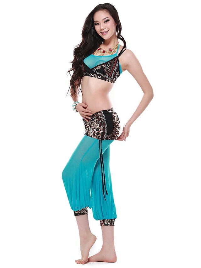  Dancewear Tulle Belly Dance Outfits Top and Bottom For Ladies More Colors