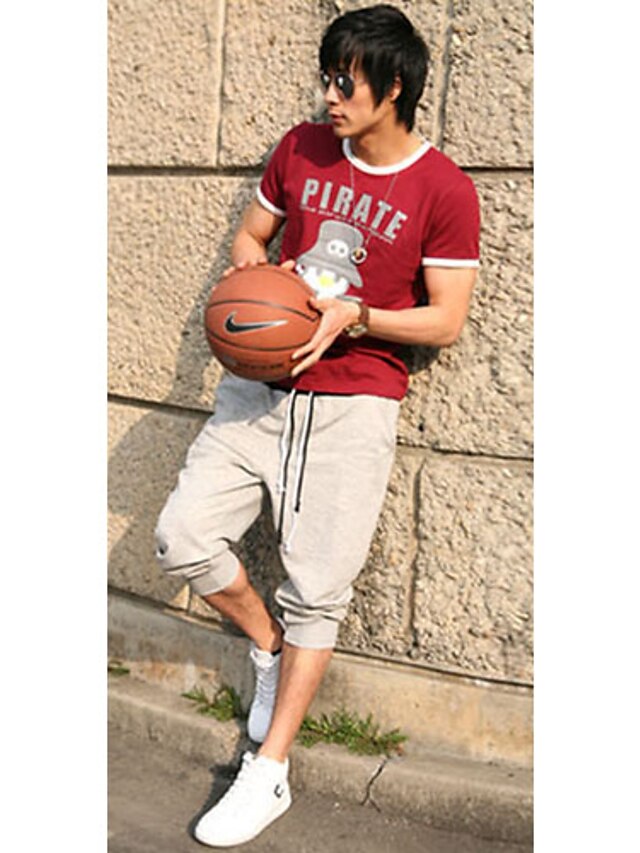  Men's Casual Sport Cropped Pants