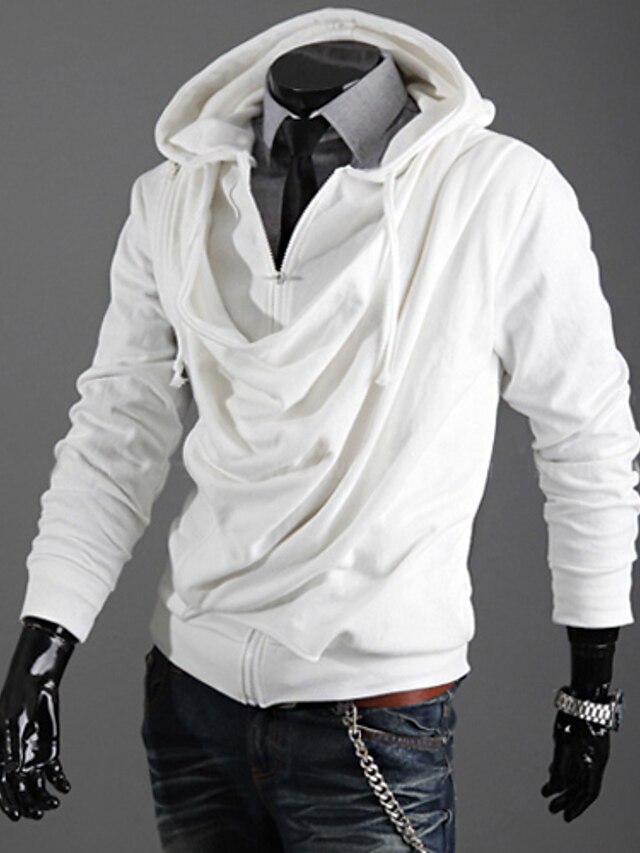   Men's Solid Colored False two Hoodie Sweater 