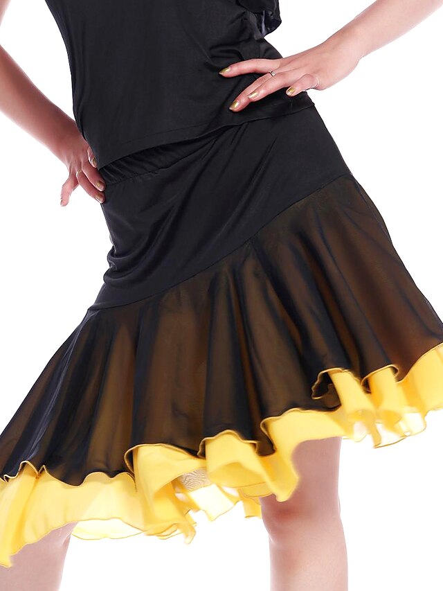  Latin Dance Skirts Women's Training Chiffon / Viscose Natural