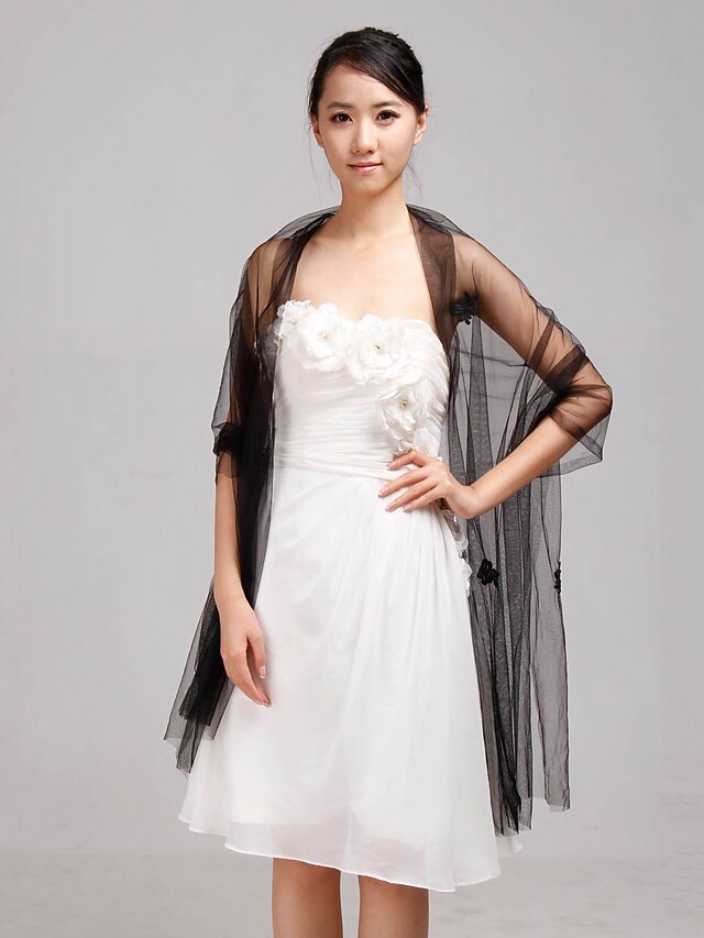  Sleeveless Shawls Tulle Wedding / Party Evening Wedding  Wraps / Shawls With