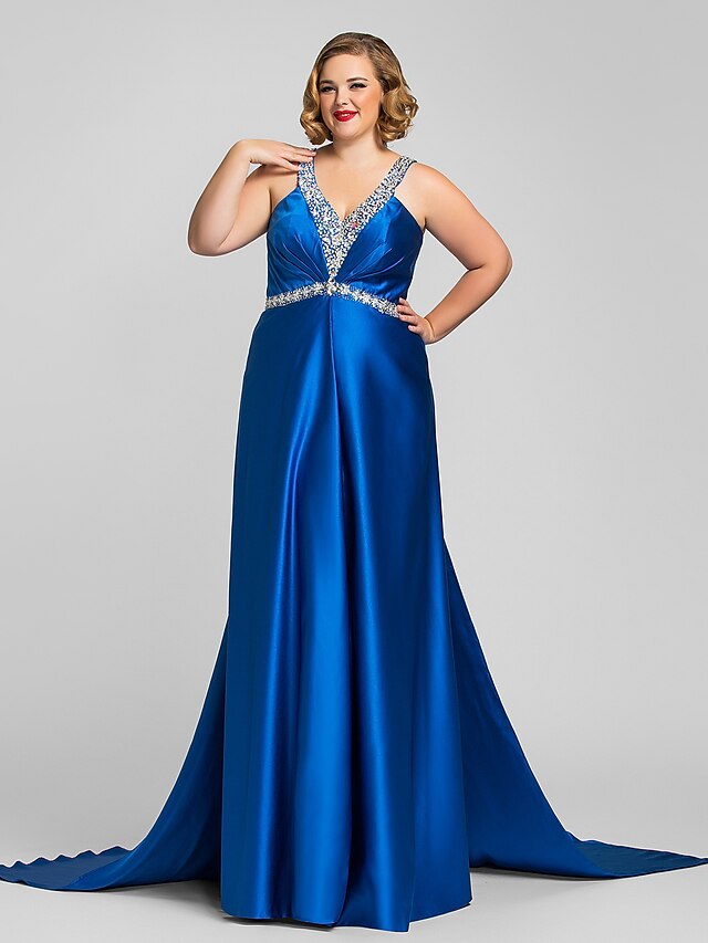  A-Line Open Back Formal Evening Military Ball Dress Halter Neck Sleeveless Floor Length Satin with Crystals Beading Side Draping 2022