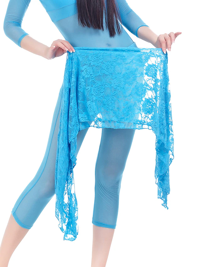 Belly Dance Hip Scarf Lace Women's Training Chiffon 11