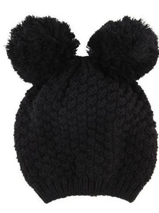  Pentru femei Beanie / Slouchy Draguț Îmbrăcăminte tricotată Mată Iarnă Negru