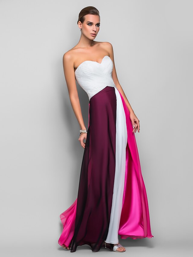 2022 Enchanted Sweetheart Prom Dresses A Line Floor Length Chiffon&Lace