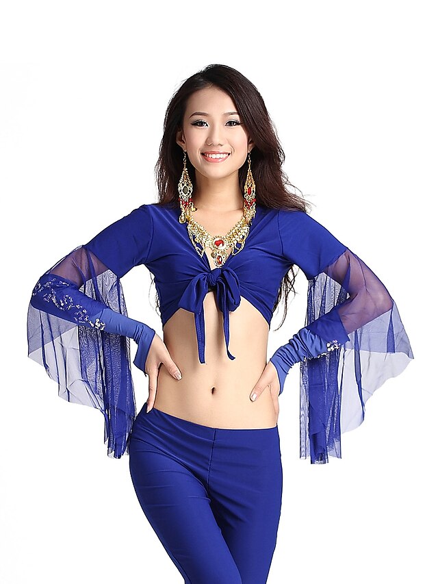  Belly Dance Tops Women's Training Cotton Tulle 1 Piece Top