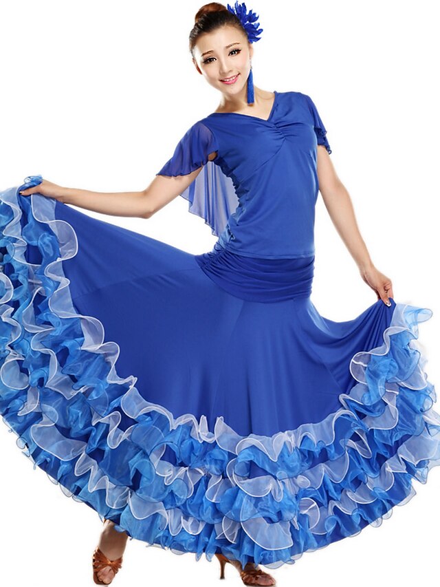 Ballroom Dance Skirt Women's Training Velvet / Viscose / Modern Dance