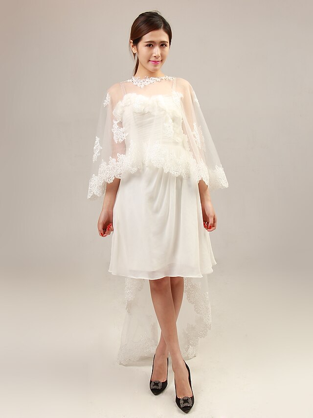  Wedding / Party/Evening Tulle / Lace Ponchos Wedding  Wraps
