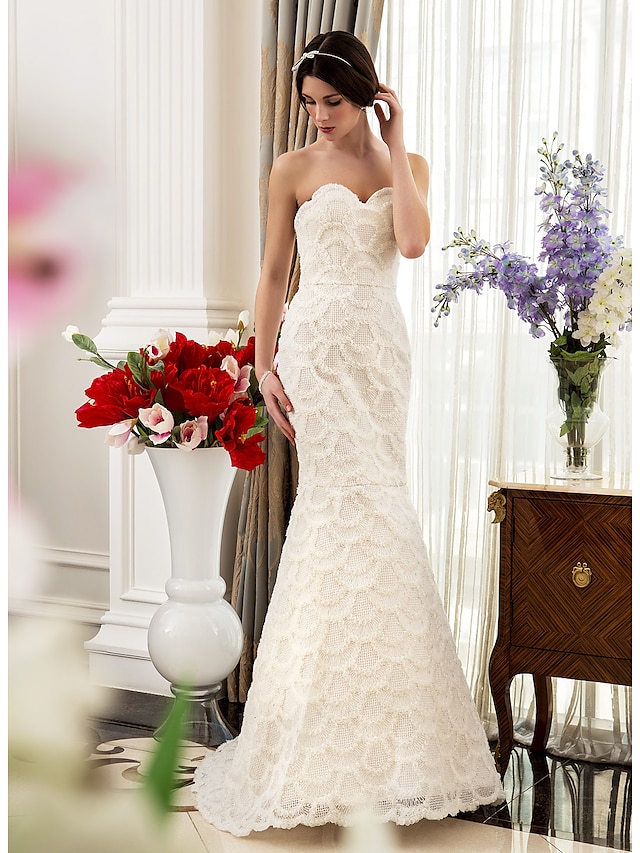  Lanting Bride® Trompeta / Sirena Tallas pequeñas / Tallas Grandes Vestido de Boda - Clásico y Atemporal / Elegante y Lujoso / Glamouroso
