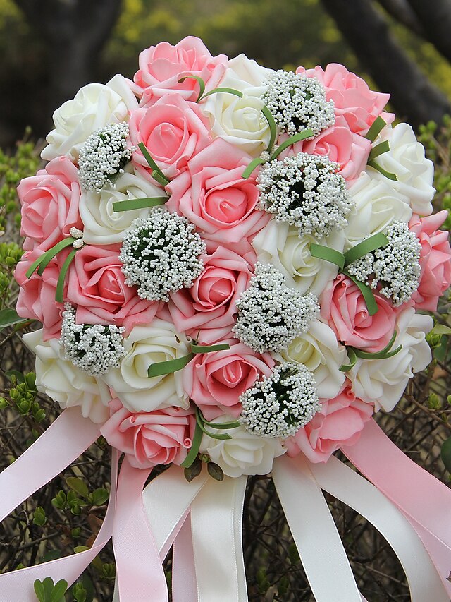  Fleurs de mariage Bouquets Mariage / Fête / Soirée Mousse 25cm