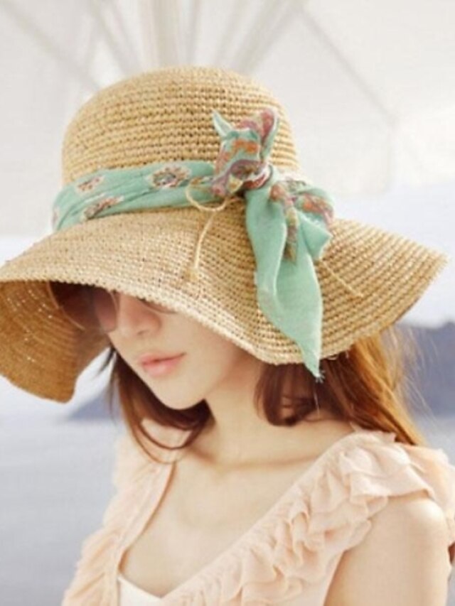  Kvinders mode klud Bowknot Beach Hat