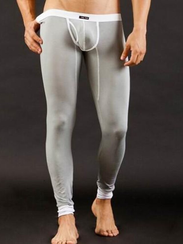  Men's Long Johns Thermal Underwear Super Sexy Long Johns Solid Colored 1box