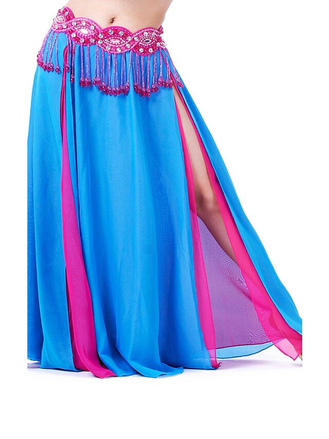  Dancewear Chiffon With Split Front Belly Dance Skirt for Ladies (More Colors)