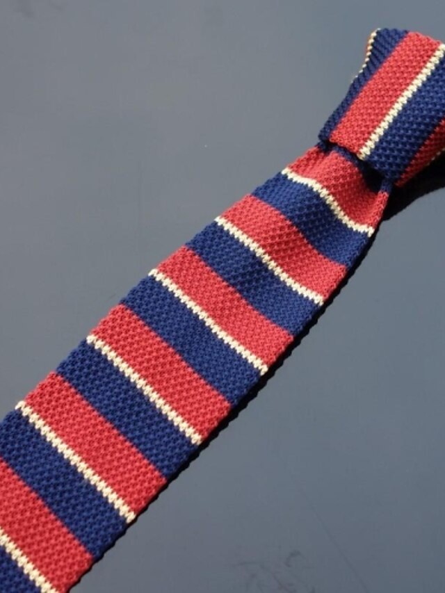  Men Party / Casual Neck Tie,Knitwear Striped All Seasons