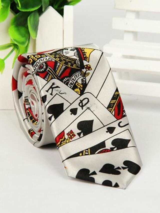  Men Casual Neck Tie,Polyester Print All Seasons