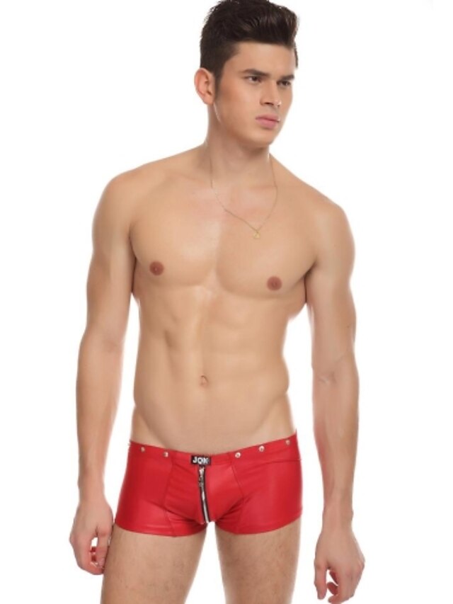  Heren Super Sexy Boxer shorts Effen 1 Stuk Wit Zwart Rood M L XL