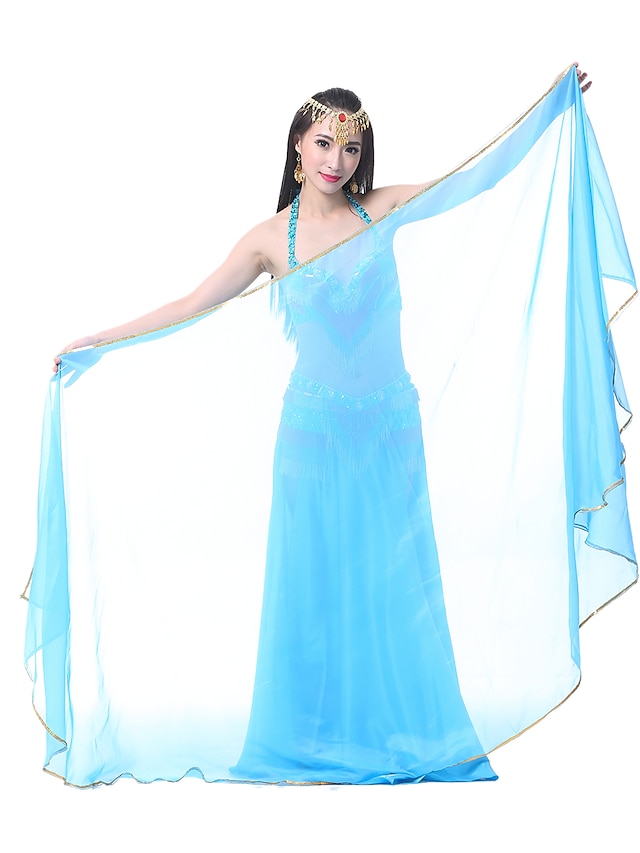  Accessoires de danse du ventre voile écharpe à main performance femme écharpe en mousseline de soie accessoires de pratique multicolores