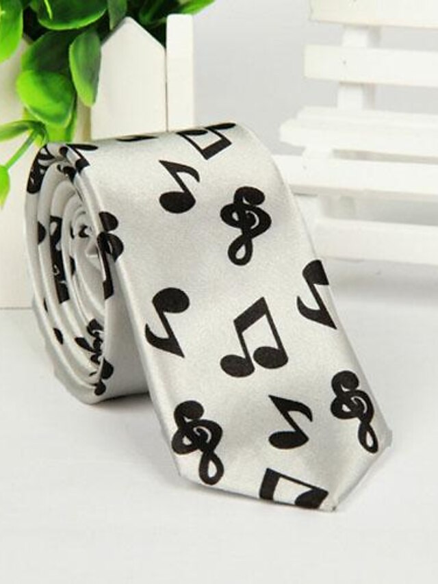  Men Casual Neck Tie,Polyester Print All Seasons