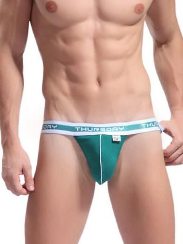  Men's Briefs 1 PC Underwear Solid Colored Modal Spandex Low Rise Normal Sexy Black Emerald Blue S M L