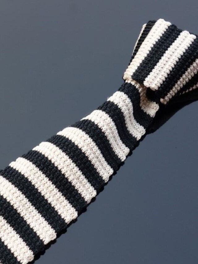 Men Party / Casual Neck Tie,Knitwear Striped All Seasons