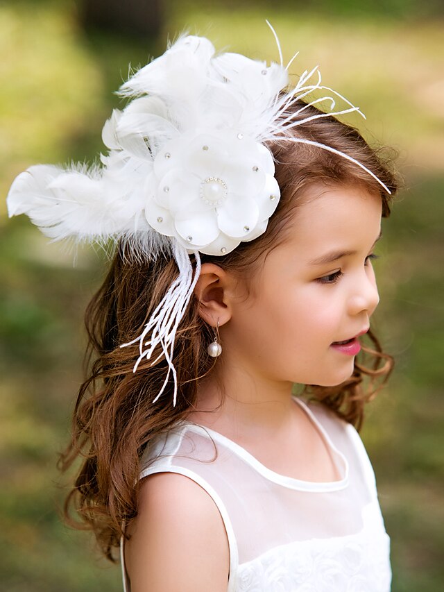  Women's / Flower Girl's Feather Headpiece-Wedding / Special Occasion Flowers