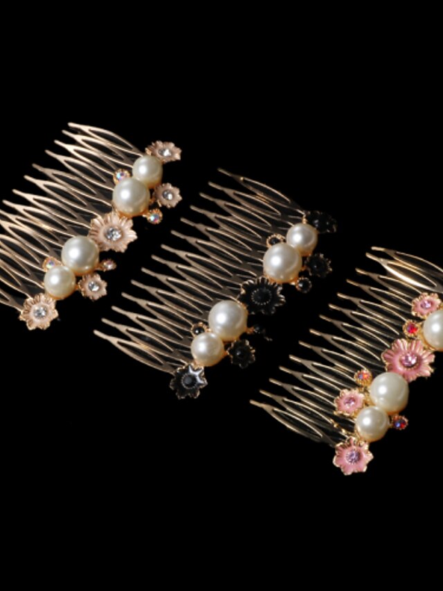  Women's Alloy Imitation Pearls Combs