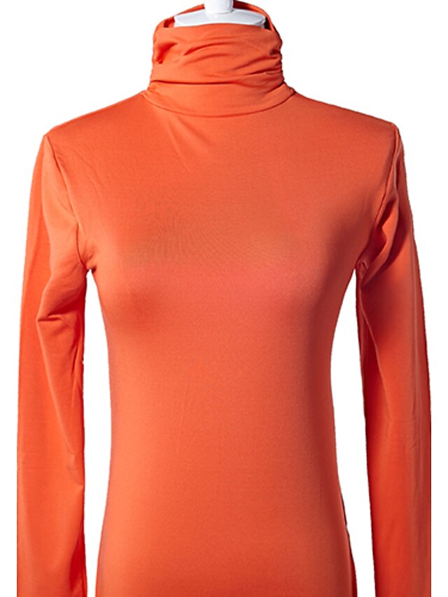  Bomull T-skjorte Dame - Ensfarget Grunnleggende Oransje
