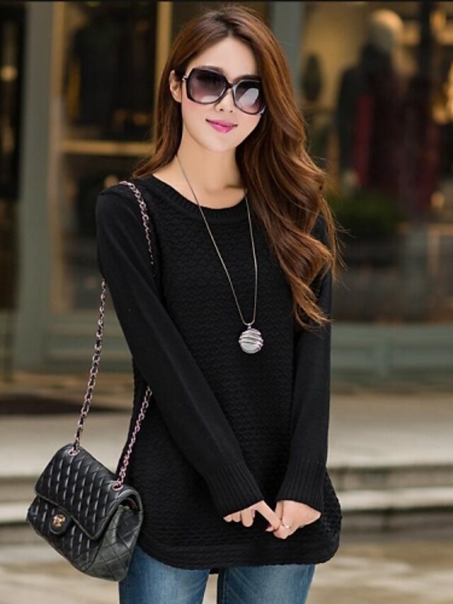  женская корейский размер макси свободно крутить дна пуловеры kintted свитер