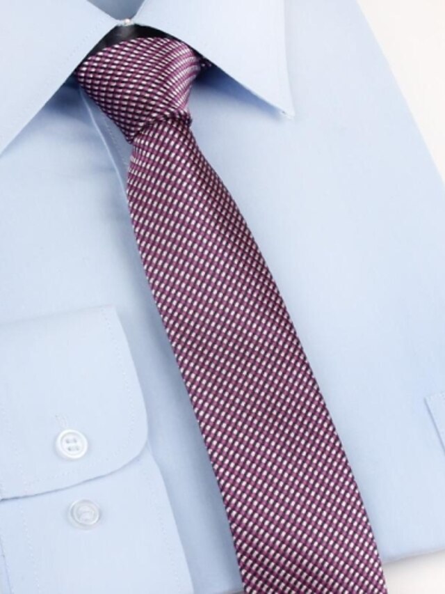  Men's Party / Work / Basic Necktie - Plaid