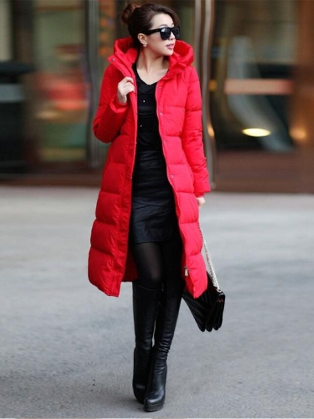  Women's Slim Plus Sizes Long  Down Coat(More Colors)