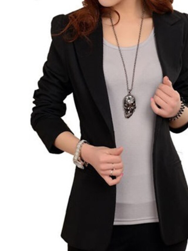  Women's Work Plus Size Blazer - Solid