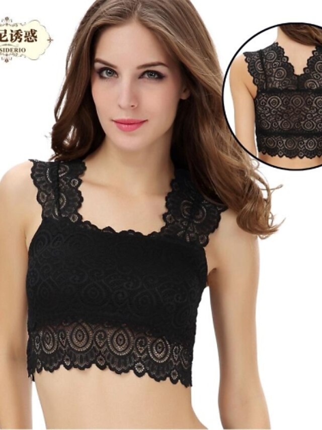  Dnyh® women's Deep V Neck Lace Camisole with pad wrapped chest bra