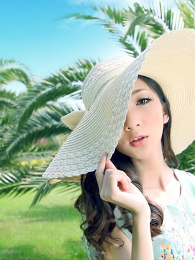  Women Casual Summer Linen Straw Hat