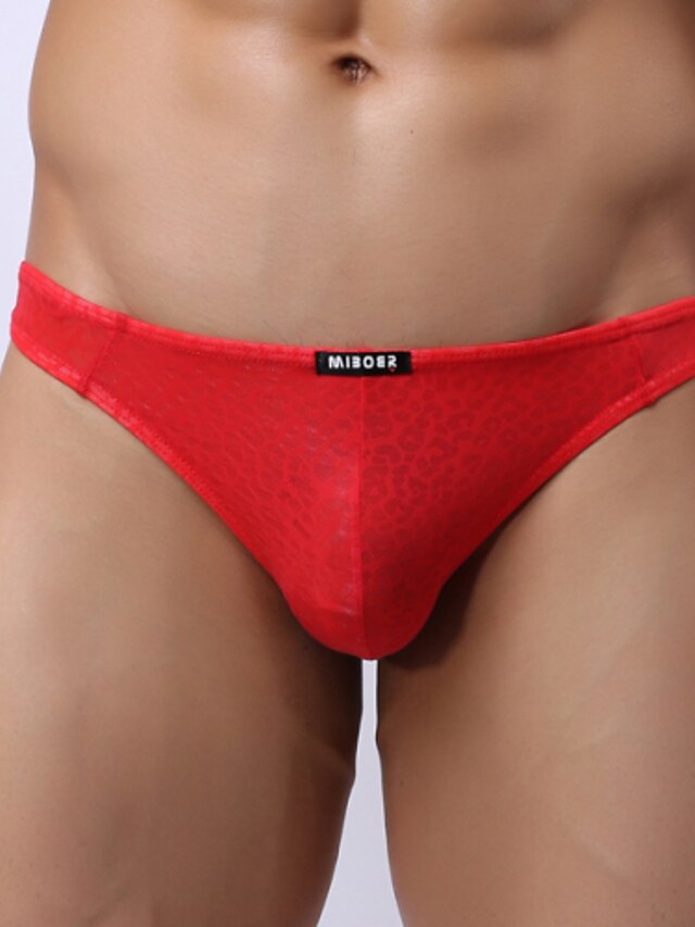  Men's Super Sexy Ultra Sexy Panty Solid Colored Low Waist White Black Red M L XL