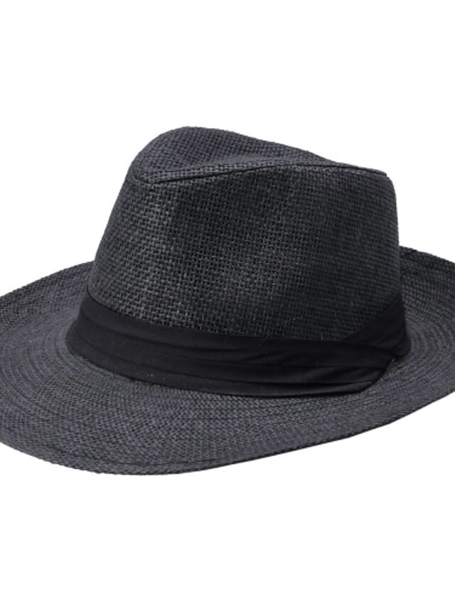  Uniszex Egyszínű Vintage - Fedora kalap / Szalmakalap / Nyár