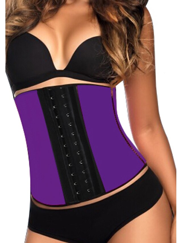  corsets shapewear nylon / collagène noir / bleu / fuchsia / violet / orange lingerie sexy shaper
