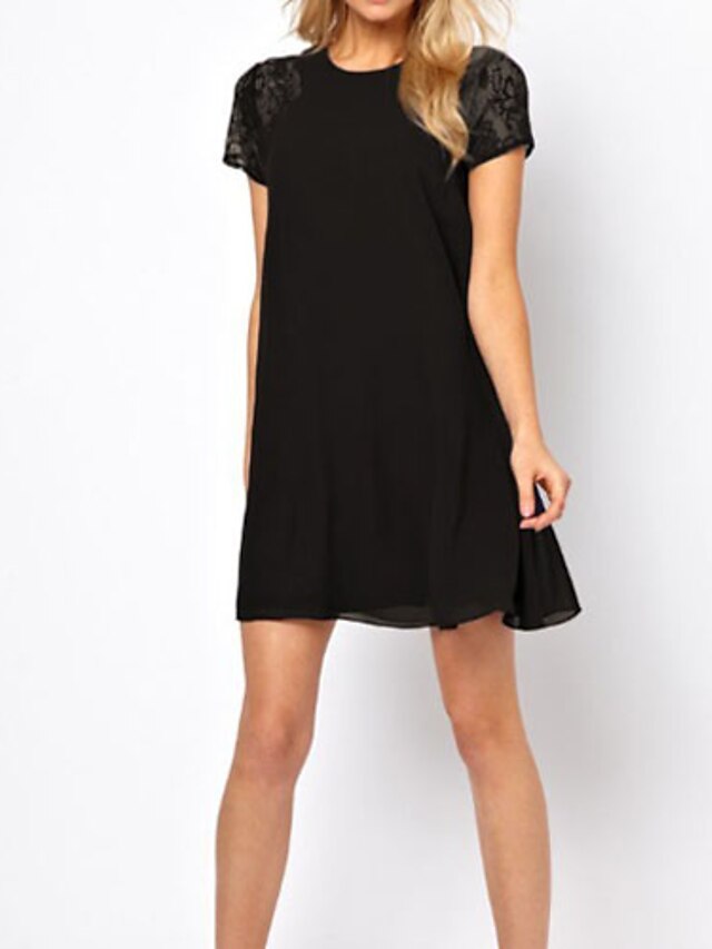  Women's Solid Dress,Casual 