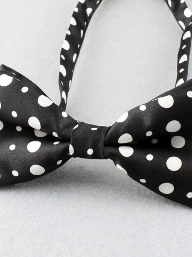  Men's Party / Work / Basic Polyester Bow Tie / Black