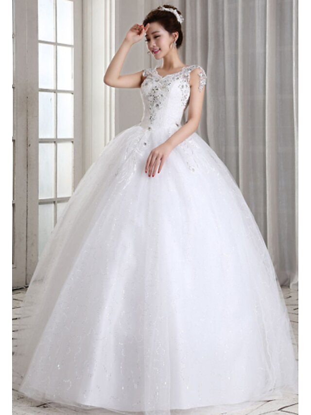  Φορεματα για γαμο Βραδινή τουαλέτα Λαιμόκοψη V Αμάνικο Μακρύ Τούλι Νυφικά φορέματα Με Χάντρες Διακοσμητικά Επιράμματα Καλοκαίρι 2023 Γαμήλιο Πάρτυ, Γυναικεία Ρούχα