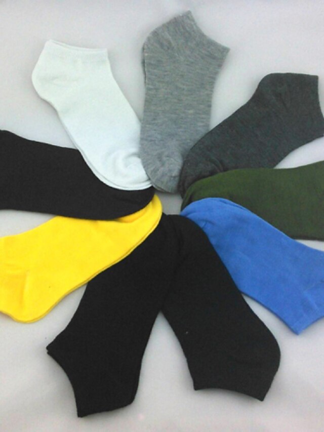  Unisex Cute Candy Solid Colored Cotton Medium Short Socks