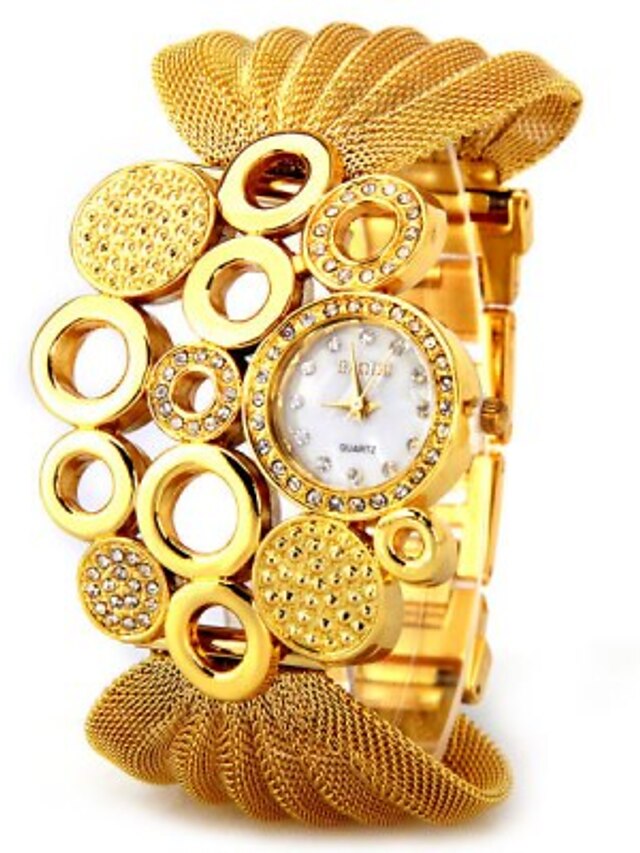  Mulheres Relógios Luxuosos Relógio de Pulso Relogio Dourado Quartzo Metal Prata / Marrom / Dourada Relógio Casual Analógico senhoras Elegante Relógio Elegante - Dourado Prata Café