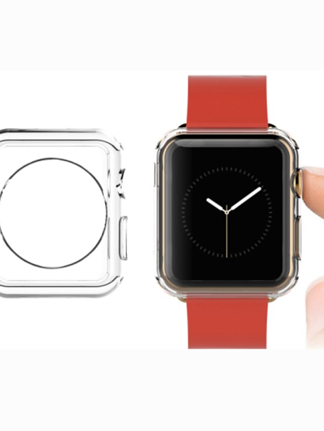  tpu transparent färgskyddande mjukt fodral för Apple Watch 3 Serie 2 1 Iwatch (42mm 38mm)