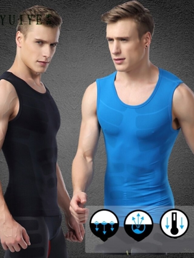  YUIYE®Men Quick Dry Gym Bodybuilding Tank Top Fitness Sports Compression Sleeveless T Shirt Vest Tank Tops Tights